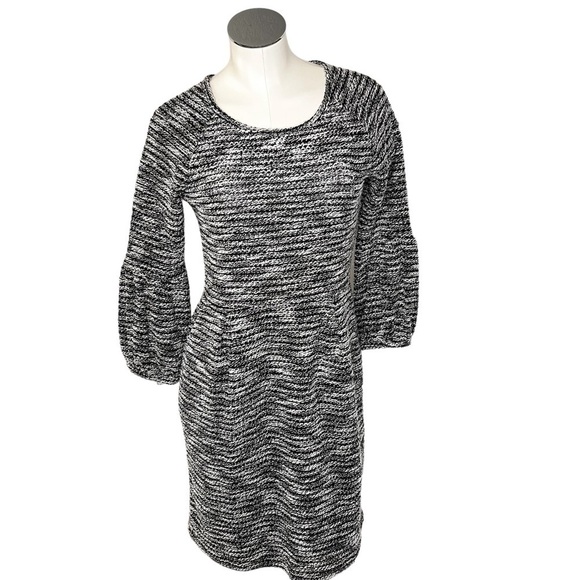 NWT EVEREVE Collective Concepts Anna Striped Knit Dress Black White Size M - Picture 2 of 16